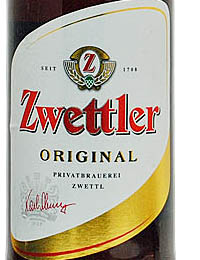 Flaschenetikett: Zwettler Bier hat sich im letzten Jahr besser verkauft.