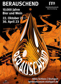 Plakat zur Ausstellung "Berauschend" in Stuttgart.