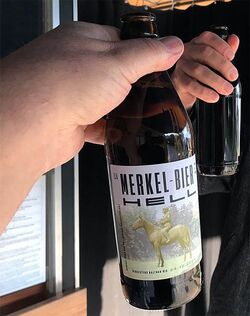 Merkel-Bier der Brauerei Märkl